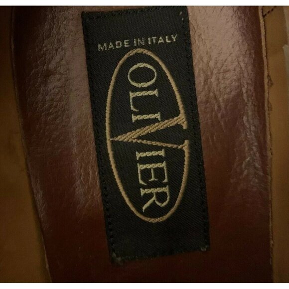 Olivier‎ Men’s Sz 9 1/2 D Brown Cap Shoe Very Fine Leather Made In Italy main image 8